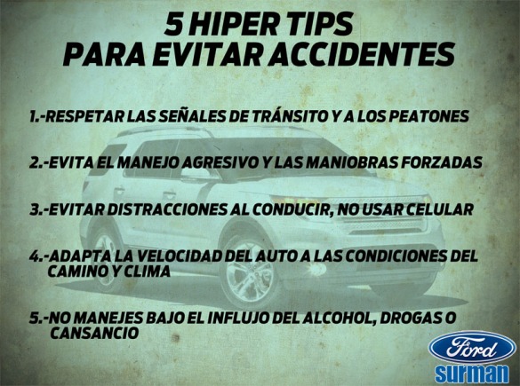 5 Hiper Tips Para Evitar Accidentes Viales